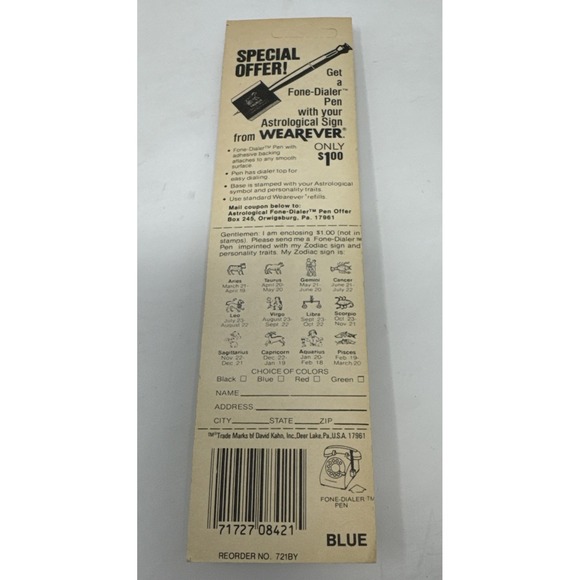 Lot Of Vintage Wearever Fine Point Nylon Tip Pens NOS Sealed Blue Red Black Ink - Picture 3 of 7